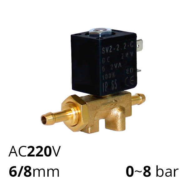 Электромагнитный углекислотный клапан ДУ 1.5 мм для сварочных аппаратов SV-WZ-ES-22NC-1.5-B8