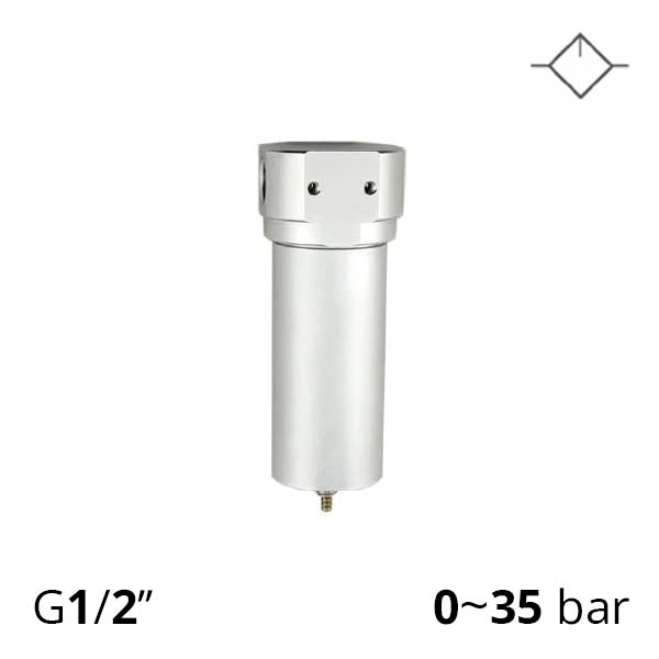Фильтр сжатого воздуха высокого давления 25 мкм, 35 бар, 1/2"~1" (SA-FH)