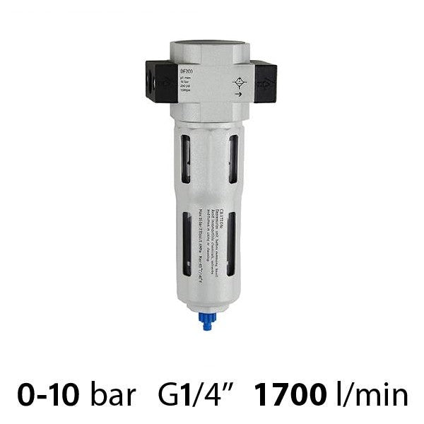 Фильтр сжатого воздуха 25 мкм, 10 бар, 500-11500 л/мин, M5~1" (SA-FN)