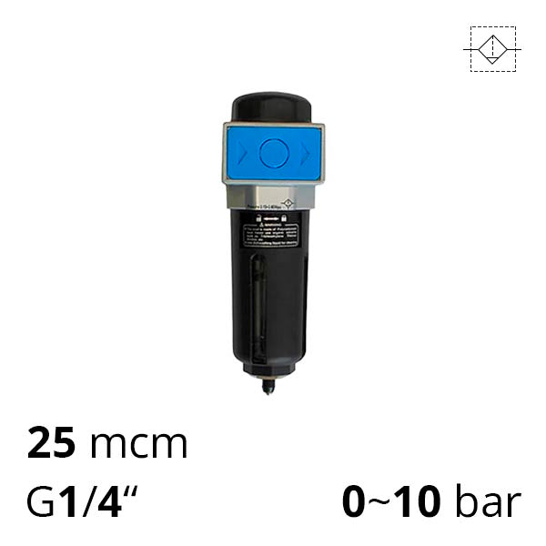 Фильтр сжатого воздуха 1/4” 25 мкм SA-FU20-08