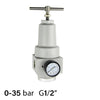 Фото Регулятор давления воздуха с манометром 1/2"~1", 35 бар, до 7600 л/мин (серия SA-RH)