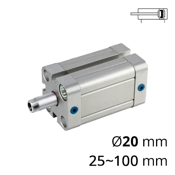 Компактный пневмоцилиндр серии SC-AND по стандарту ISO21287