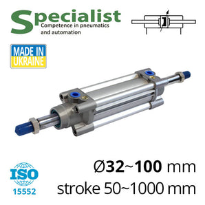 Пневматичні циліндри з прохідним штоком серія SC-CPID по стандарту ISO 15552 (раніше ISO 6431)