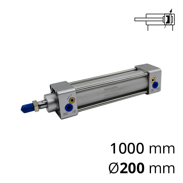 Пневматичні циліндри серії SC-DNG по стандарту ISO 15552 (ISO 6431) з круглою гільзою та діаметром поршню 125-320 мм