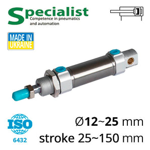Пневмоциліндр серії SC-MA по стандарту ISO6432