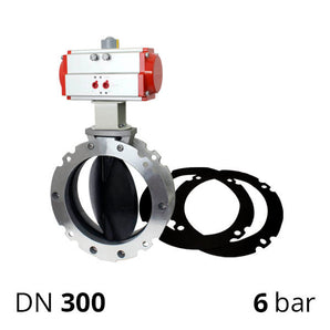 Задвижка для сыпучих материалов ДУ300 с пневмоприводом SCBF-BV2