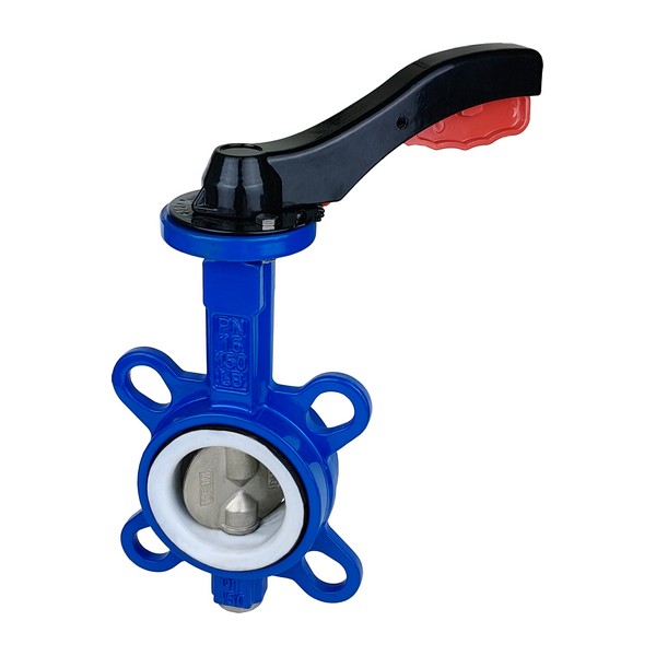 Дисковая поворотная задвижка ДУ 65 нержавеющая межфланцевая разборная с рукояткой серии SCBF-D674