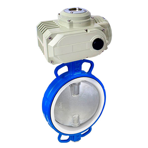 Дисковый поворотный затвор ДУ 200 нерж. межфланцевый с электроприводом SCBF-D674