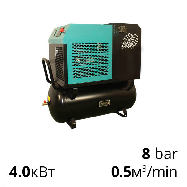 Гвинтовий компресор пересувний 500л/хв, 8 бар, 4 кВт (SCC-MS4.0G-8A)