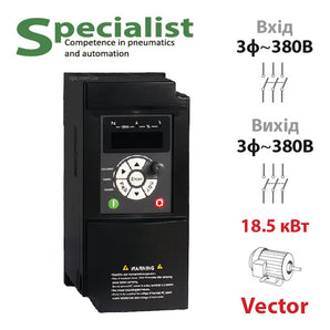 Векторный преобразователь частоты 18.5 кВт, 3Ф~3Ф/380В (SPLC-AT20-18.5G/22P4)