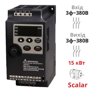 Скалярний частотний перетворювач 15 кВт трифазний SPLC-NLP1000-15G-4 із захистом IP20 від компанії Nietz Electric для двигунів 3Ф~380В
