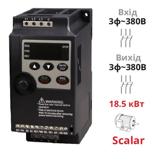 Скалярний частотний перетворювач 18,5 кВт трифазний SPLC-NLP1000-18.5G-4 із захистом IP20 від компанії Nietz Electric для двигунів 3Ф~380В