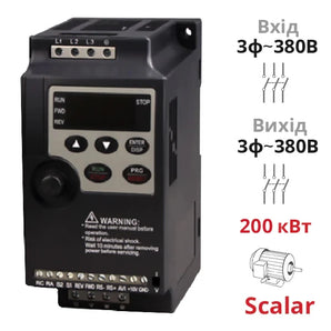 Скалярний частотний перетворювач 7,5 кВт трифазний SPLC-NLP1000-20G-4 із захистом IP20 від компанії Nietz Electric для двигунів 3Ф~380В