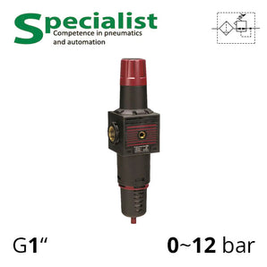 Фільтр-регулятор повітря 13800 л/хв, 0-12 бар, 1" серії AirComp SSA-FR-1-052