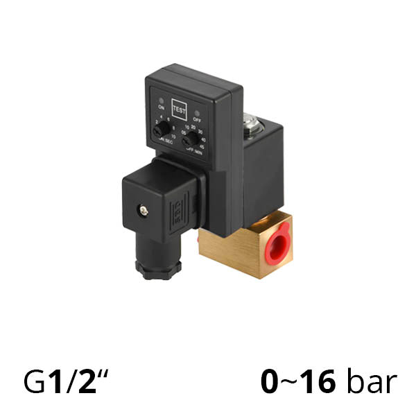 Електромагнітний клапан з таймером  ДУ 1,9~4,5 мм різьба G1/4~1/2" SV-FD-ES-22NC