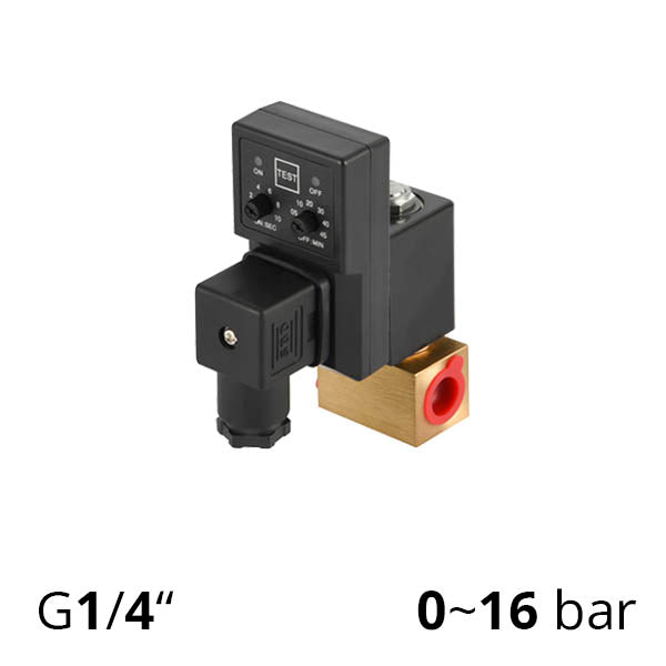 Електромагнітний клапан з таймером  ДУ 1,9~4,5 мм різьба G1/4~1/2" SV-FD-ES-22NC