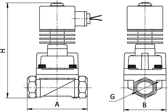 Чертеж клапана электромагнитного для пара SV-SH