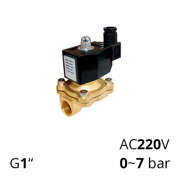 Електромагнітний клапан 2/2 нормально закритий з різьбою G 1” (дюймова) серії SV-ZS-ES-22NC-25