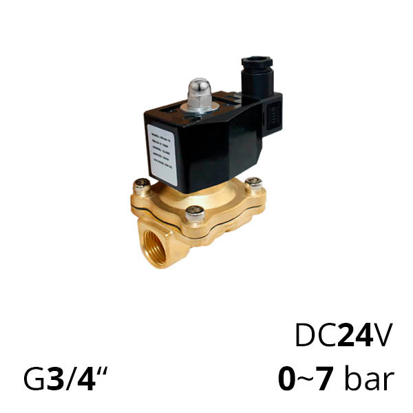 Электромагнитный клапан 2/2 нормально закрытый с резьбой G ¾” серии SV-ZS-ES-22NC-20