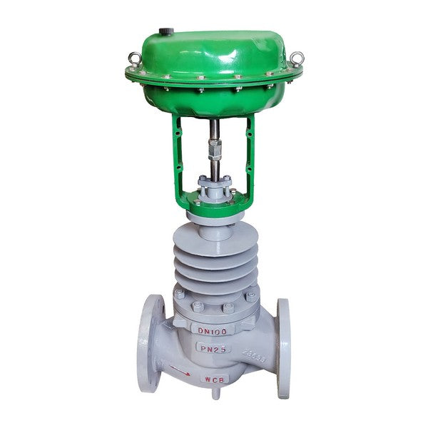 Запорный клапан для пара ДУ 100 PN25 с пневмоприводом