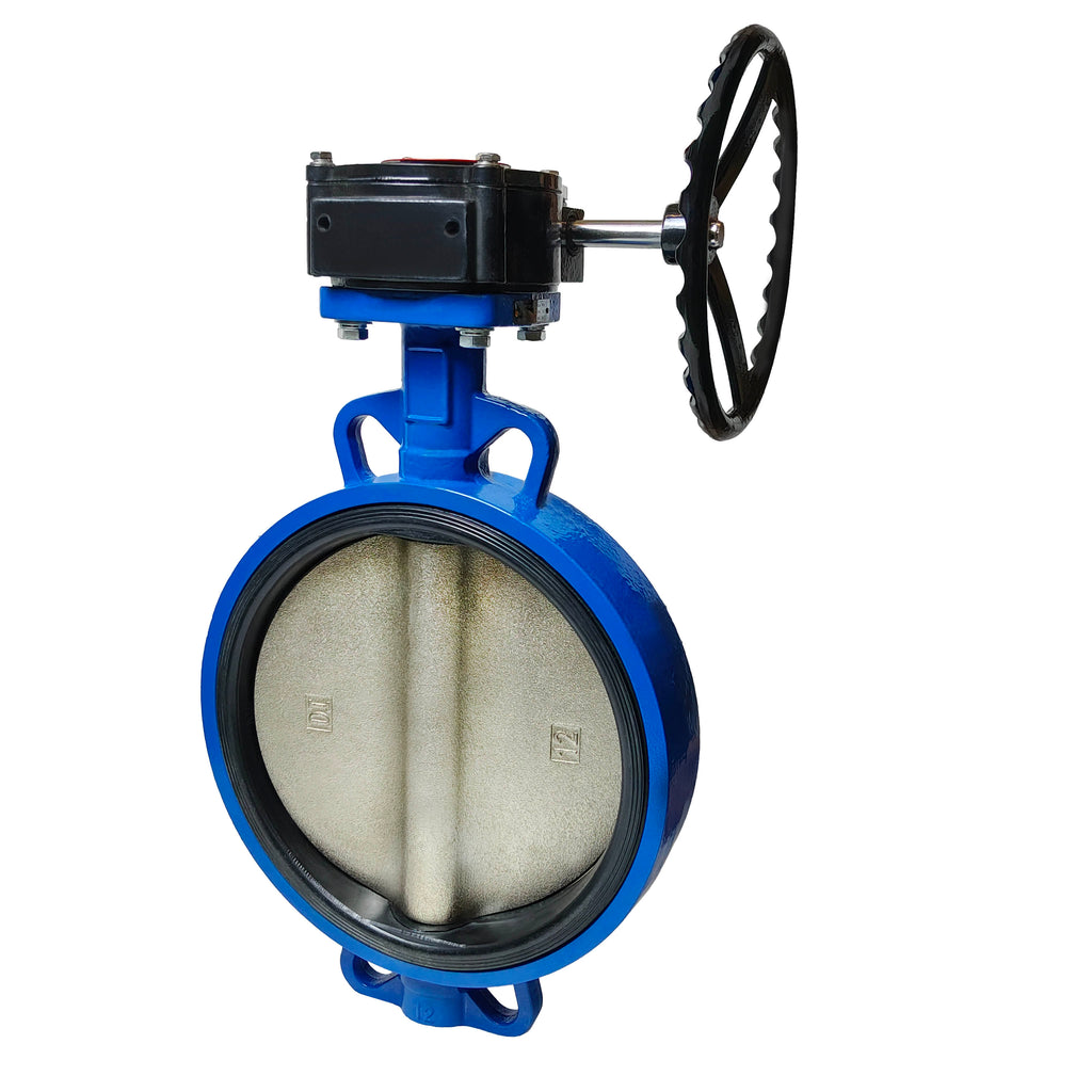 Дискова поворотна засувка ДУ 250 чавунна міжфланцева нерозбірна з редуктором серії SCBF-D673