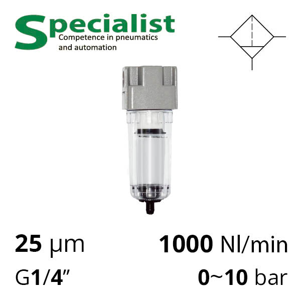 Фильтр пневматический 1/4 дюйма SA-F20-08