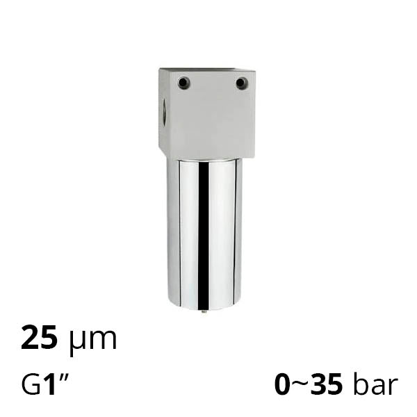 Фільтр стисненого повітря високого тиску 25 мкм, 35 бар, 1/2"~1" (SA-FH)