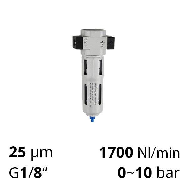 Фільтр стисненого повітря 1/8″ 25 мкм, 10 бар SA-FN20-06