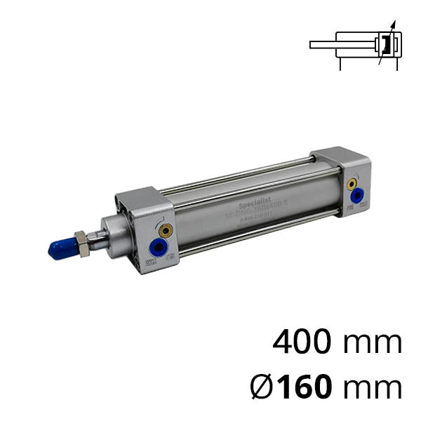 Пневматические цилиндры серии SC-DNG по стандарту ISO 15552 (ISO 6431) с круглой гильзой и диаметром поршня 125-320 мм.