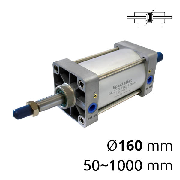 Пневмоциліндри серії SC-SCD з прохідним штоком