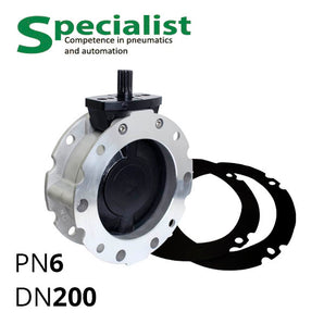 Засувка для сипучих матеріалів DN200 (SCBF-BV2-6JA-200)