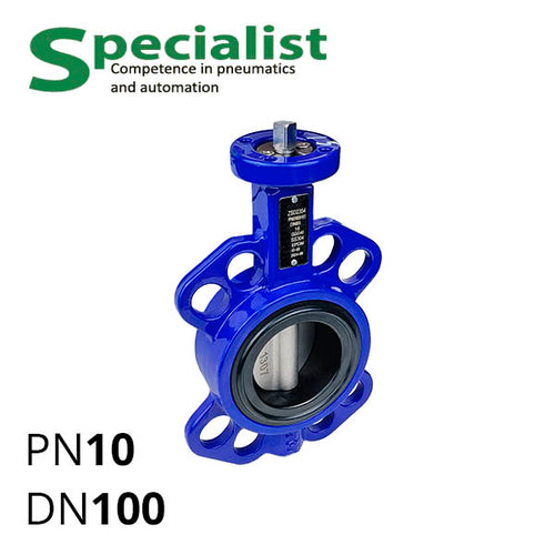 Дискова поворотна засувка ДУ 100 чавунна міжфланцева нерозбірна серії SCBF-D673-10XEX-100