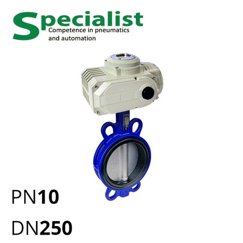 Дискова поворотна засувка ДУ 250 чавунна з електроприводом SCBF-D673-10XEX-250-HL-100