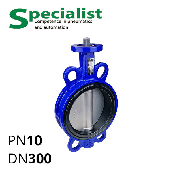 Дисковая поворотная задвижка ДУ 300 чугунная межфланцевая неразборная серии SCBF-D673-10XEX-300