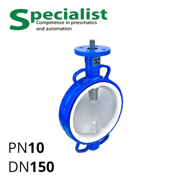 Дискова поворотна засувка ДУ 150 нержавіюча міжфланцева розбірна серії SCBF-D674