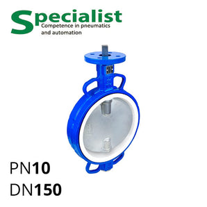 Дискова поворотна засувка ДУ 150 нержавіюча міжфланцева розбірна серії SCBF-D674