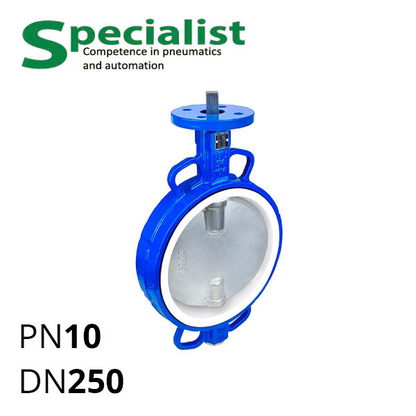 Дисковый поворотный затвор ДУ 250 нержавеющий межфланцевый разборной серии SCBF-D674