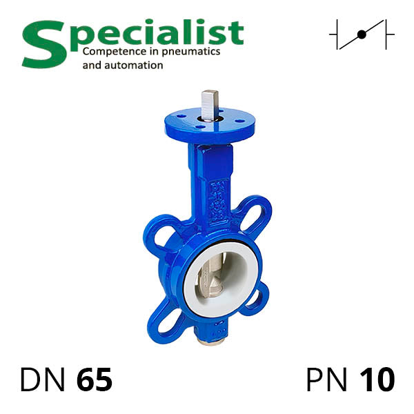 Дисковый поворотный затвор ДУ 65 нержавеющий межфланцевый разборной серии SCBF-D674