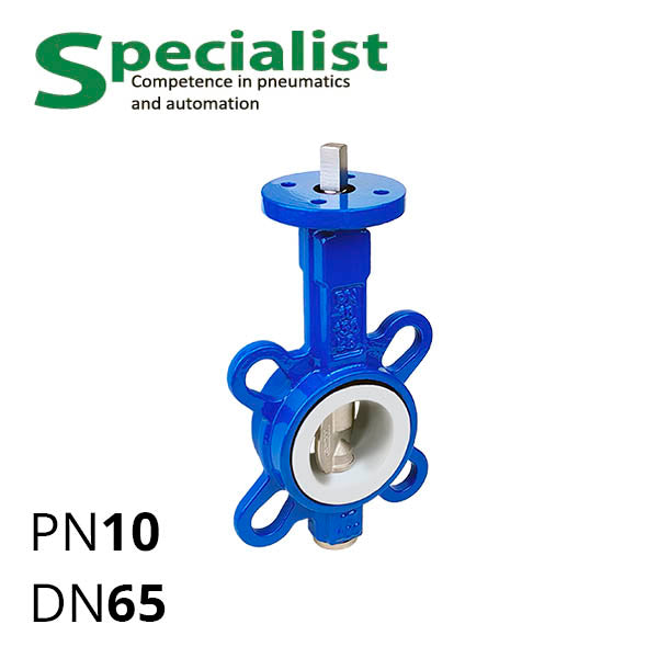 Дискова поворотна засувка ДУ 65 нержавіюча міжфланцева розбірна серії SCBF-D674