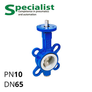 Дискова поворотна засувка ДУ 65 нержавіюча міжфланцева розбірна серії SCBF-D674