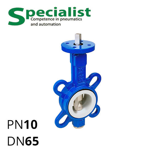 Дискова поворотна засувка ДУ 65 нержавіюча міжфланцева розбірна серії SCBF-D674