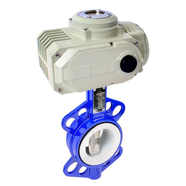 Дисковий поворотний затвор ДУ 80 нержавіючий з електроприводом SCBF-D674