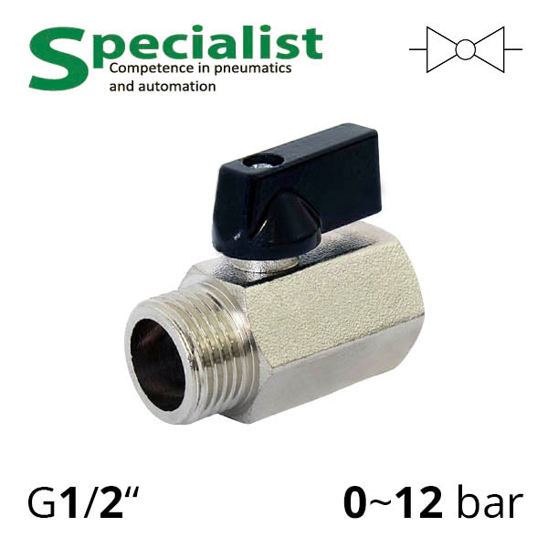 Кран кульовий 1/2″ вн. - зовн. різьбовий бронзовий (SCBV-Q201-16FB-15-SF)