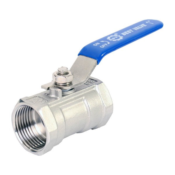 Шаровой кран 1/4″ муфтовый стальной нержавеющий ДУ8 с рукояткой  SCBV-Q601-16FA-08