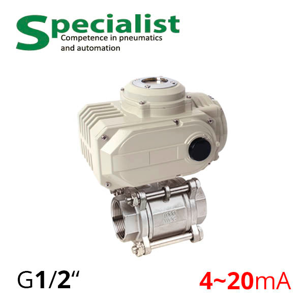 Шаровой кран 1/2" нержавеющий PN16 DN15 с регул. электроприводом SCBV-Q611