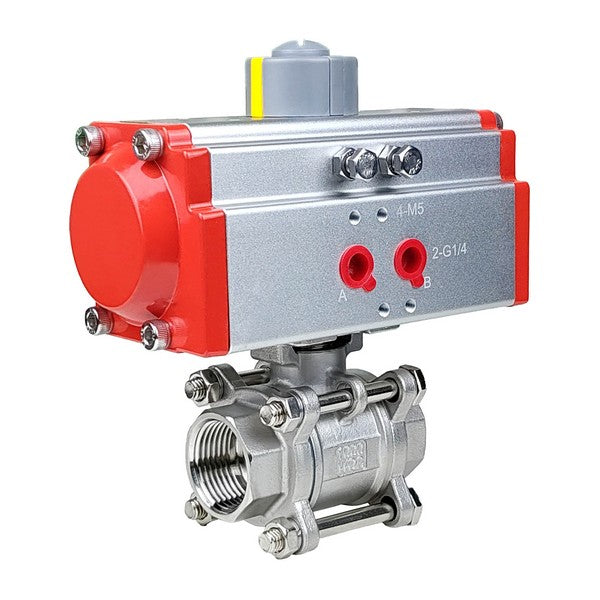 Кульовий кран 1 ½″ нержавіючий PN16 DN40 з пневмоприводом SCBV-Q611