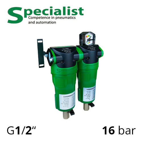 Блок підготовки повітря для компресора ½″ на 1.2 м³/хв очищення 1 мкм (2 в 1)