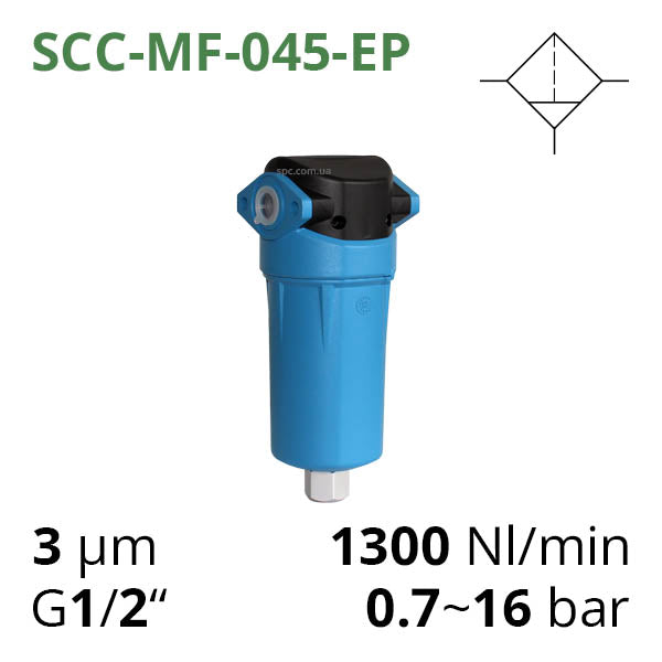 Магистральный фильтр серии SCC-MF для сжатого воздуха после компрессора