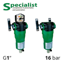 Вугільний фільтр для компресору 1″ або ¾″ на 2,3 м³/хв з індикатором засмічення та без