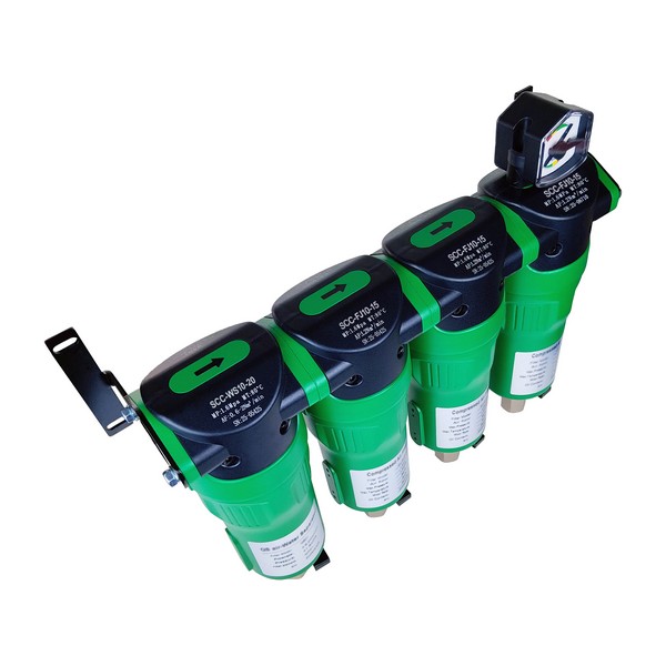 Блок підготовки повітря для компресора ½″ на 1.2 м²/хв очищення 0.01 мкм